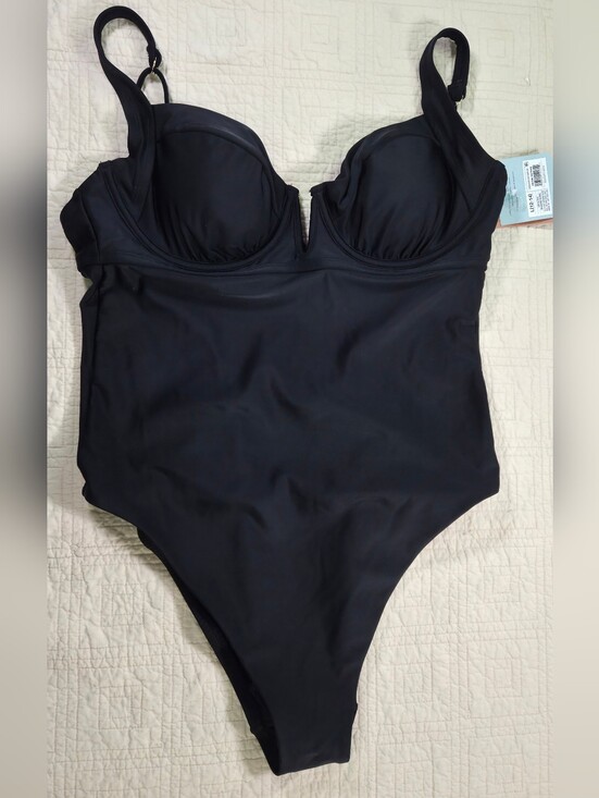 Shade & Shore Other - Shade & Shore Black Underwire One-Piece Swimsuit